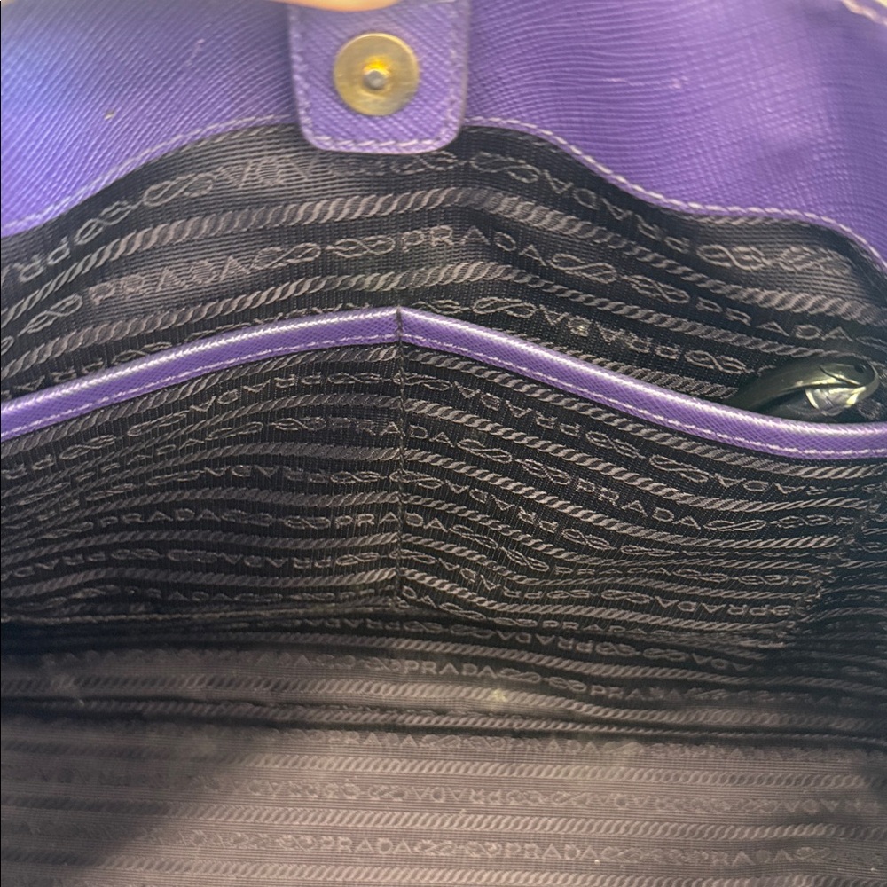 Prada Purple Tote with Rainbow Design - Picture 5 of 13